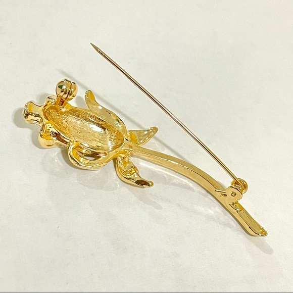 Gold Rose 🌹 Brooch/Pin - Picture 6 of 8